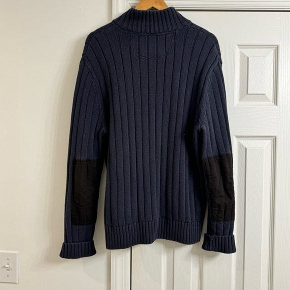 Vintage Eddie Bauer Blue Swearwe Large Elbow Patched Large - Picture 3 of 3